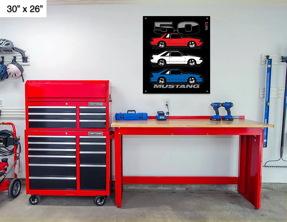 Foxbody Ford Mustang 5.0 Sides Banners - LYM Clothing