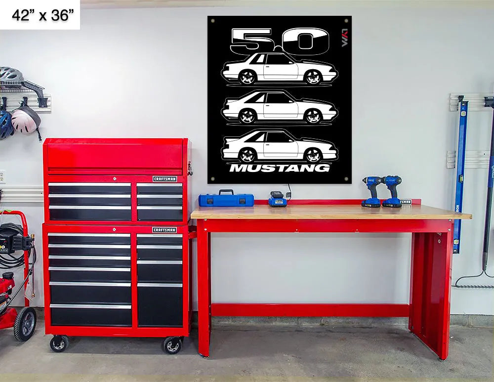 Foxbody Ford Mustang 5.0 Sides Banners - LYM Clothing