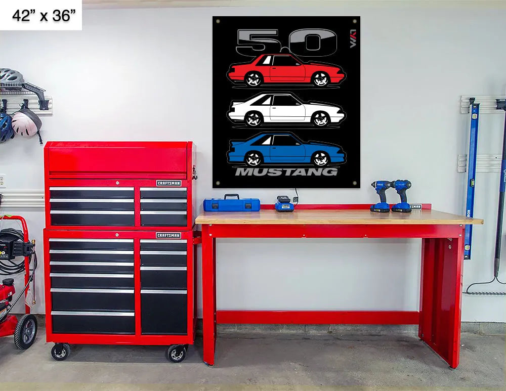 Foxbody Ford Mustang 5.0 Sides Banners - LYM Clothing