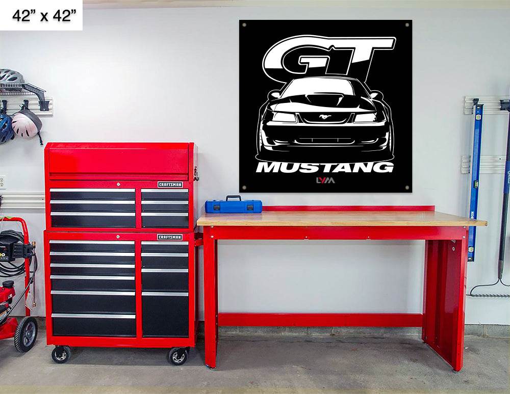 1999-2004 New Edge Ford Mustang GT Front or Rear Banner - LYM Clothing