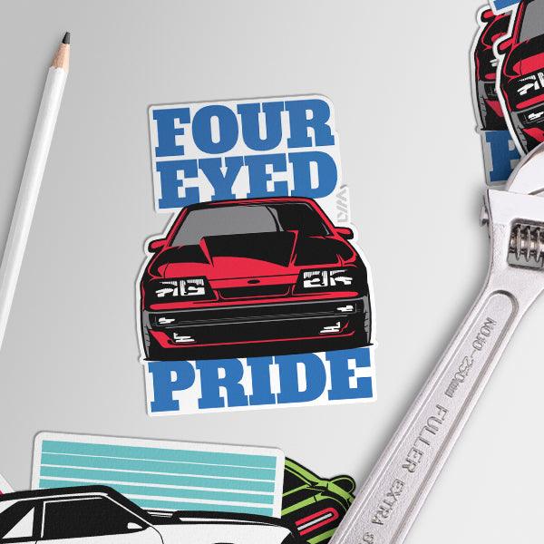 Foxbody Four Eye Ford Mustang Sticker - LYM Clothing