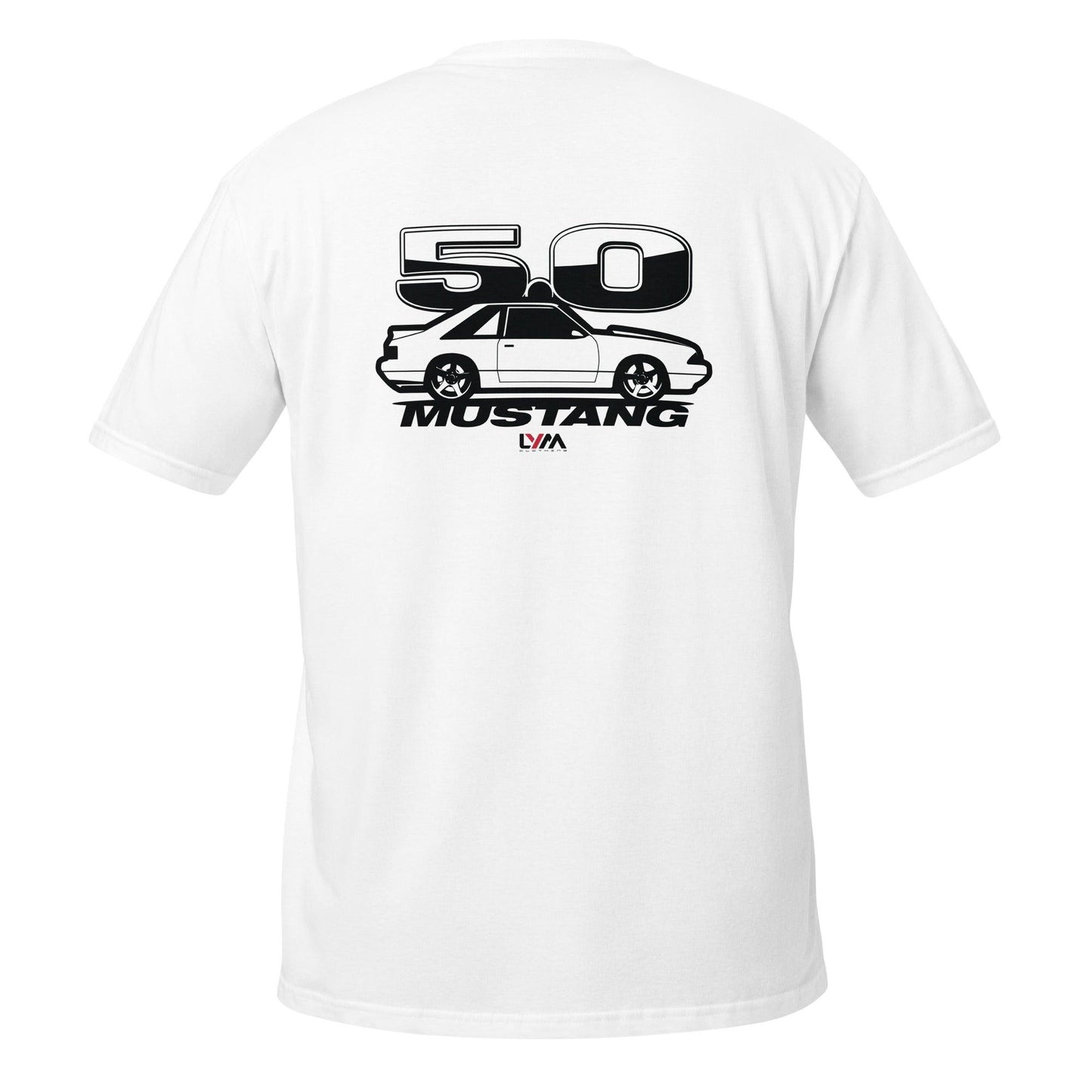 Foxbody 5.0 Ford Mustang Side LX HATCH T-Shirt - LYM Clothing