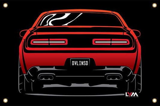 Dodge Challenger Rear Banner - LYM Clothing