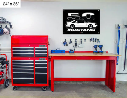 Foxbody 5.0 Ford Mustang GT-Notch-LX-Cobra Side Banner - LYM Clothing