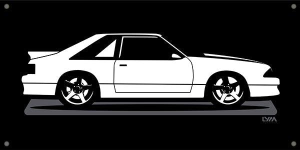 Fox Body Ford Mustang Notch, LX or GT Banner - LYM Clothing