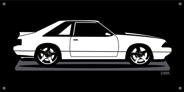 Fox Body Ford Mustang Notch, LX or GT Banner - LYM Clothing