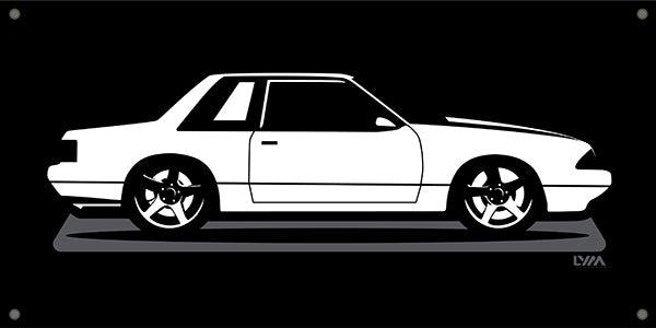 Fox Body Ford Mustang Notch, LX or GT Banner - LYM Clothing