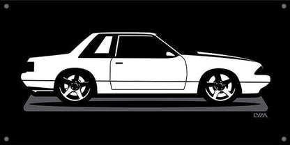 Fox Body Ford Mustang Notch, LX or GT Banner - LYM Clothing
