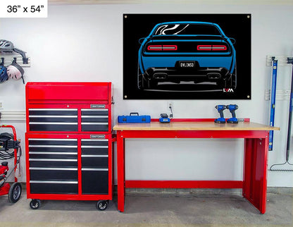 Dodge Challenger Rear Banner - LYM Clothing