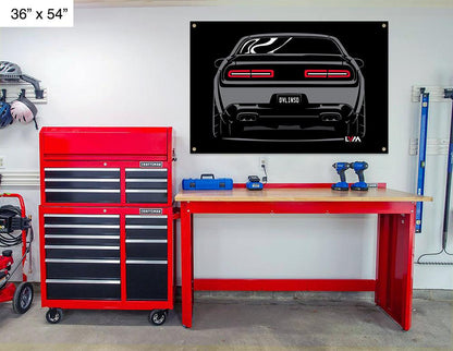 Dodge Challenger Rear Banner - LYM Clothing