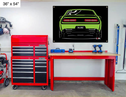 Dodge Challenger Rear Banner - LYM Clothing