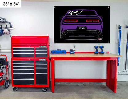 Dodge Challenger Rear Banner - LYM Clothing