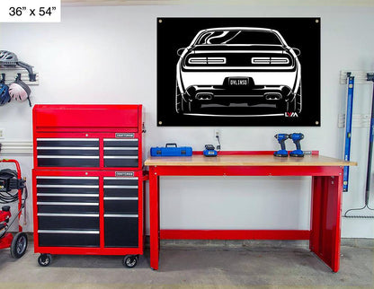 Dodge Challenger Rear Banner - LYM Clothing