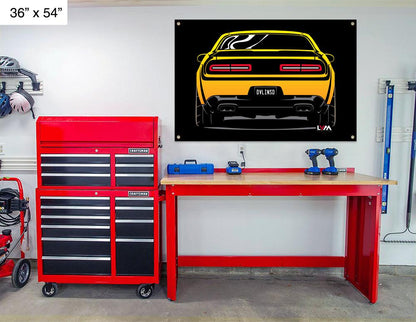 Dodge Challenger Rear Banner - LYM Clothing