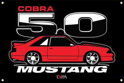 Foxbody 5.0 Ford Mustang GT-Notch-LX-Cobra Side Banner - LYM Clothing