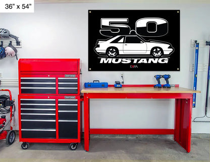 Foxbody 5.0 Ford Mustang GT-Notch-LX-Cobra Side Banner - LYM Clothing