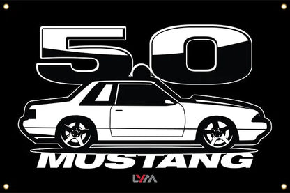 Foxbody 5.0 Ford Mustang GT-Notch-LX-Cobra Side Banner - LYM Clothing