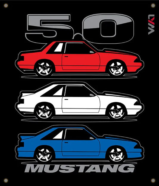 Foxbody Ford Mustang 5.0 Sides Banners - LYM Clothing