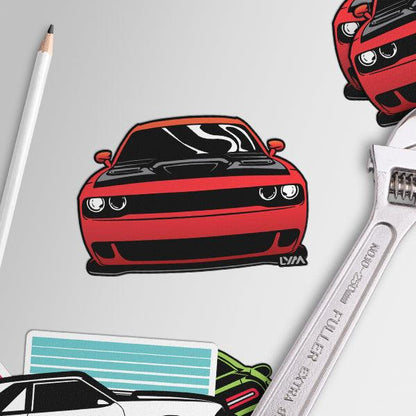 Dodge Challenger Front Sticker - Multiple Colors - LYM Clothing