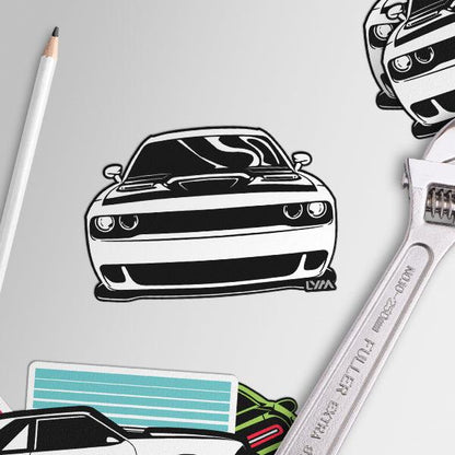 Dodge Challenger Front Sticker - Multiple Colors - LYM Clothing