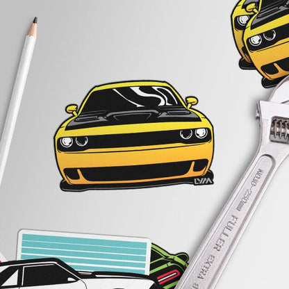 Dodge Challenger Front Sticker - Multiple Colors - LYM Clothing