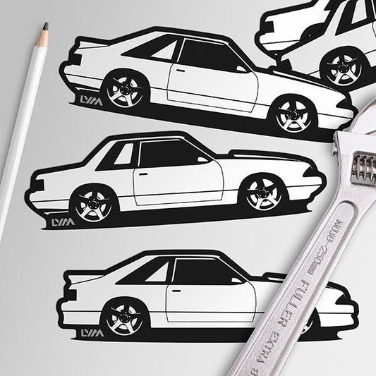 Foxbody Ford Mustang Notch, LX or GT Sticker - LYM Clothing