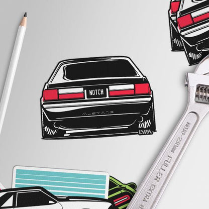 Foxbody Ford Mustang Notch, LX or GT Rear Sticker - LYM Clothing