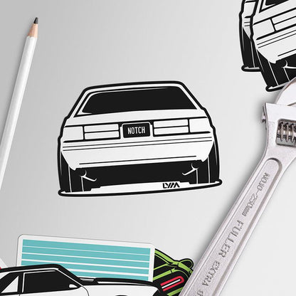 Foxbody Ford Mustang Notch, LX or GT Rear Sticker - LYM Clothing