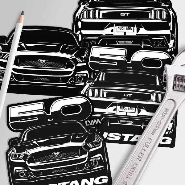 2015-2020 S550 Ford Mustang GT 5.0 Front or Rear Sticker - LYM Clothing