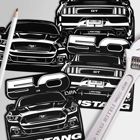 2015-2020 S550 Ford Mustang GT 5.0 Front or Rear Sticker - LYM Clothing