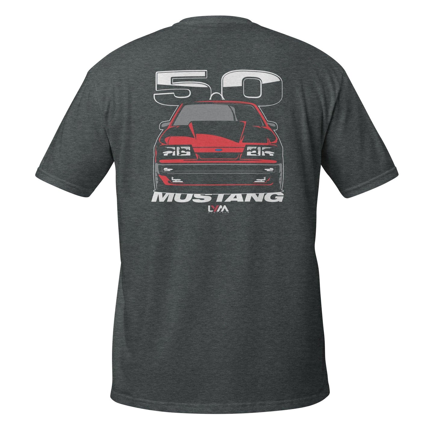 Foxbody 5.0 Ford Mustang 4 Eye Red T-Shirt - LYM Clothing