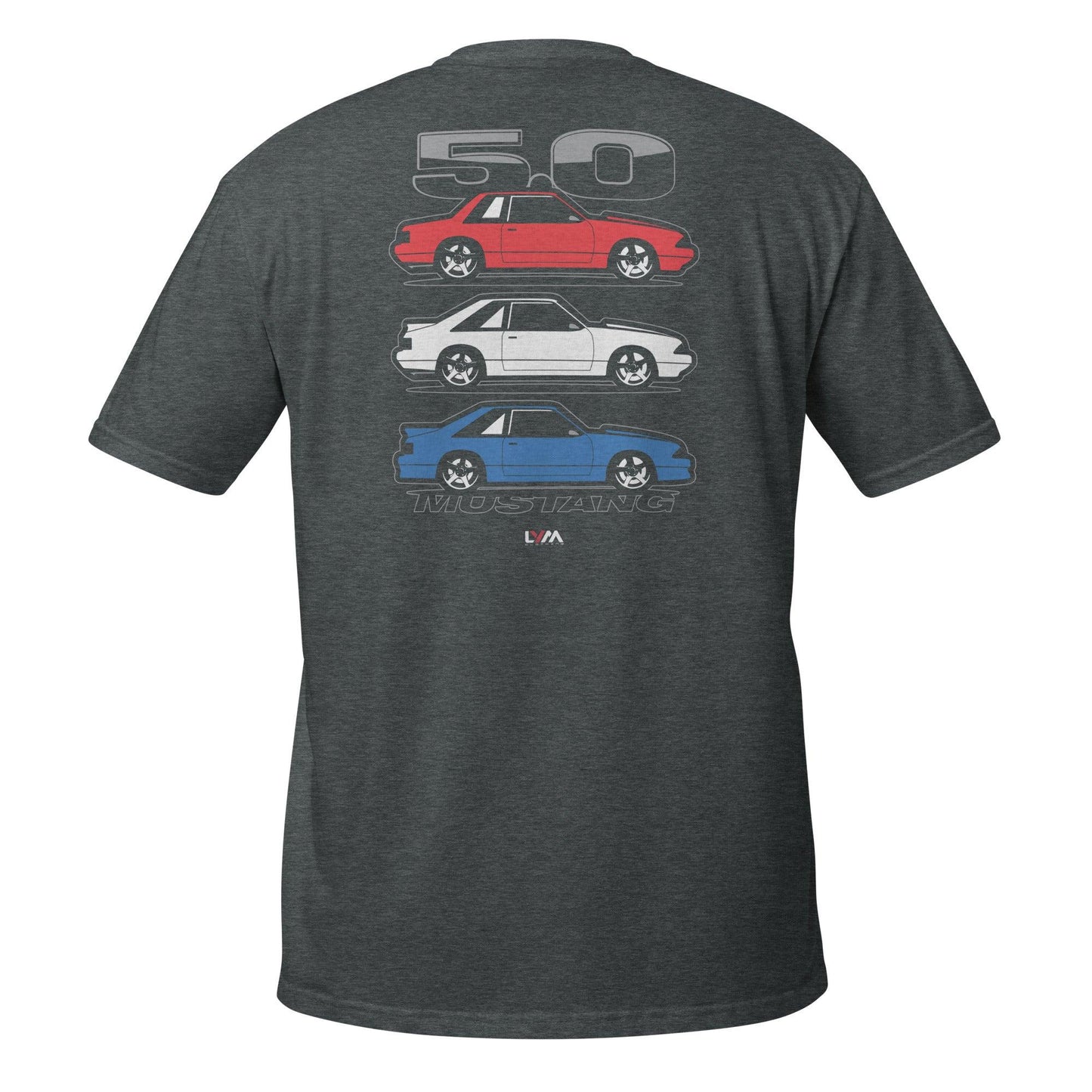 Foxbody 5.0 Ford Mustang USA Sides T-Shirt - LYM Clothing