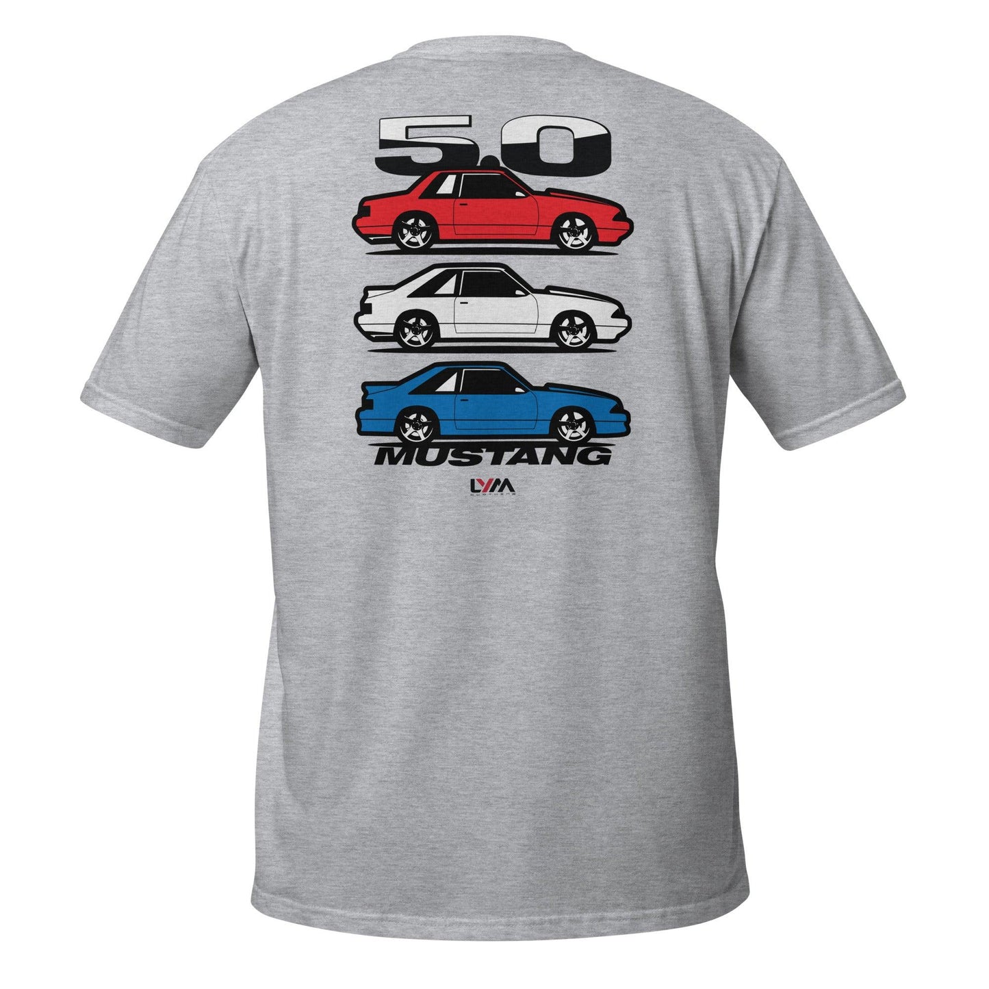 Foxbody 5.0 Ford Mustang USA Sides T-Shirt - LYM Clothing