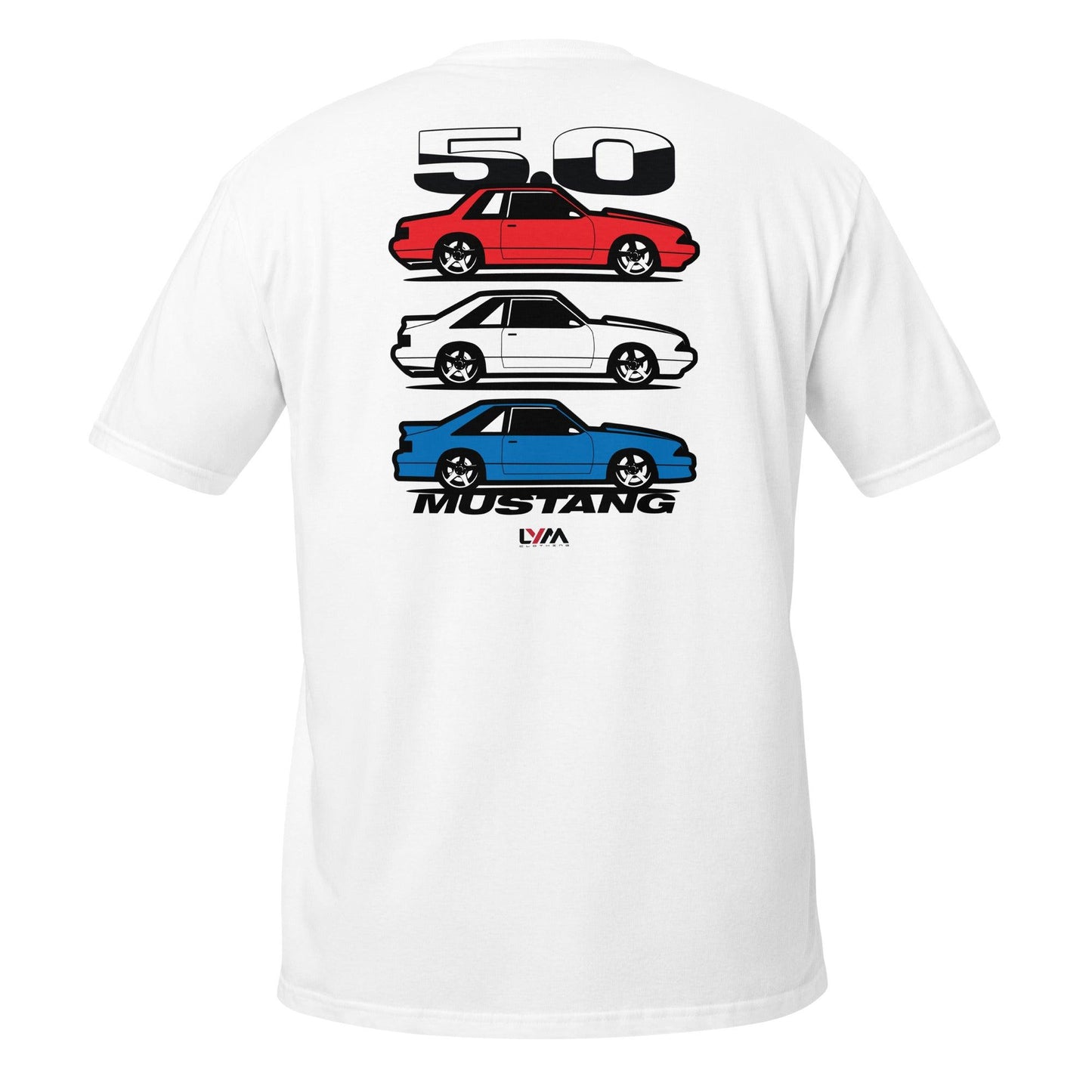 Foxbody 5.0 Ford Mustang USA Sides T-Shirt - LYM Clothing